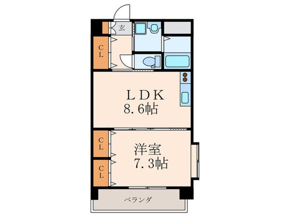 コ－トハウス大手町の物件間取画像